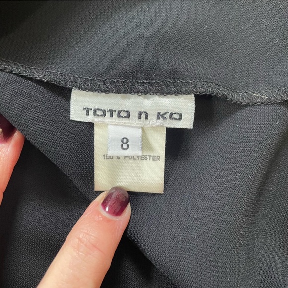 TOTO N KO Ladies Black Skirt with Ruffle Size 8 - Picture 3 of 6